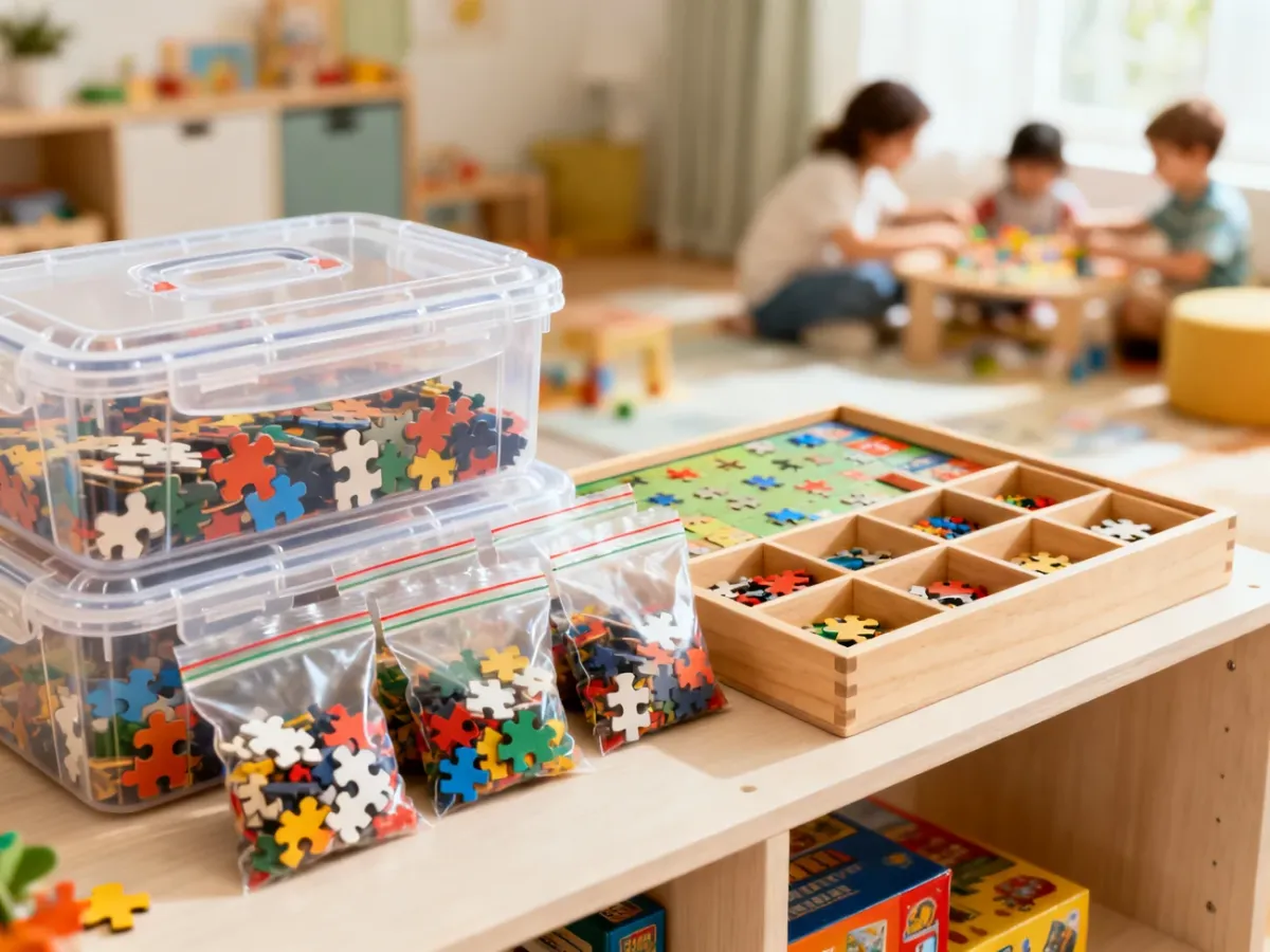 Organizery, woreczki na elementy gier i sorter do puzzli