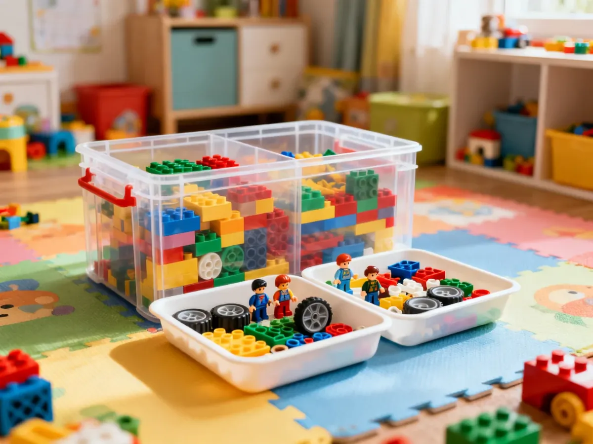 Przezroczyste organizery i pudełka na różne elementy LEGO
